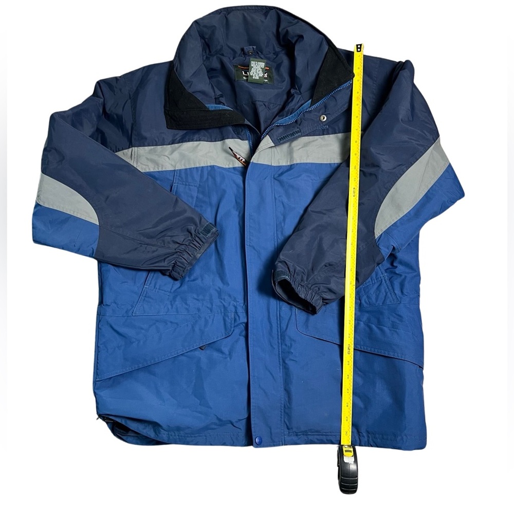 LL Bean Vintage Color‎ Block Navy Medium Weight Jacket